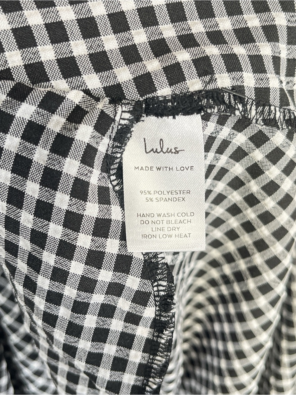 NWT Lulus Patsy Black and White Gingham Off-the-Shoulder Dress Size Medium - Picture 11 of 12